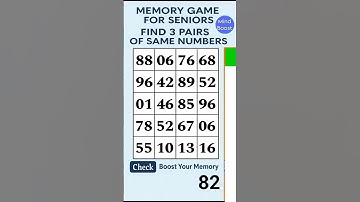 Brain Exercise Challenge: Match the Numbers Puzzle! #braintraining