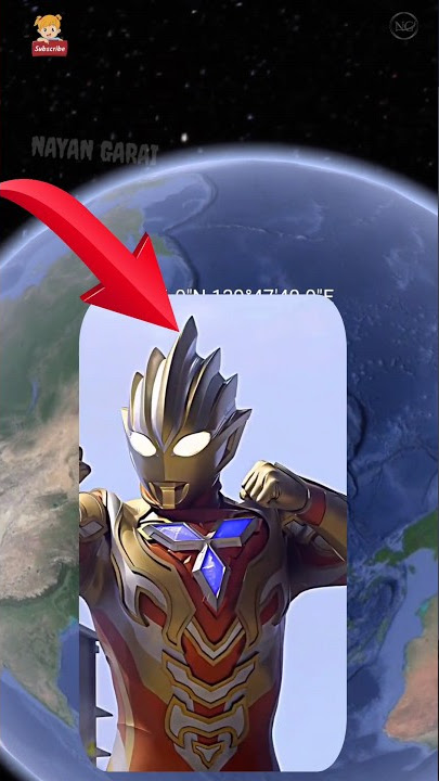 I Found Giant Ultraman on Google Earth and Google maps 🦹🌎 #shorts #earth #map #ytshorts #nayan