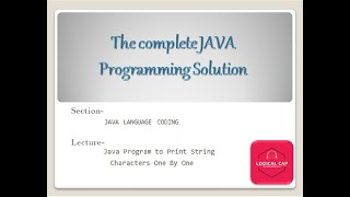 Java Program to Print String Characters One By One