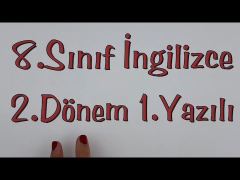 8.Sınıf  İngilizce 2.Dönem 1.Yazılı  2024 | Açık Uçlu