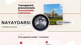 Nyayadarsi: AI-Powered Tender Evaluation Engine | CRPF Theme 3