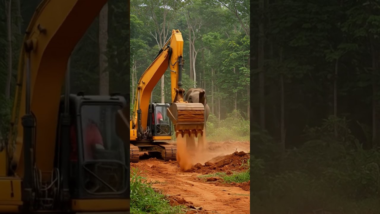 Gajah Marah! Usir Excavator Perusak Hutan 🌳🐘🔥