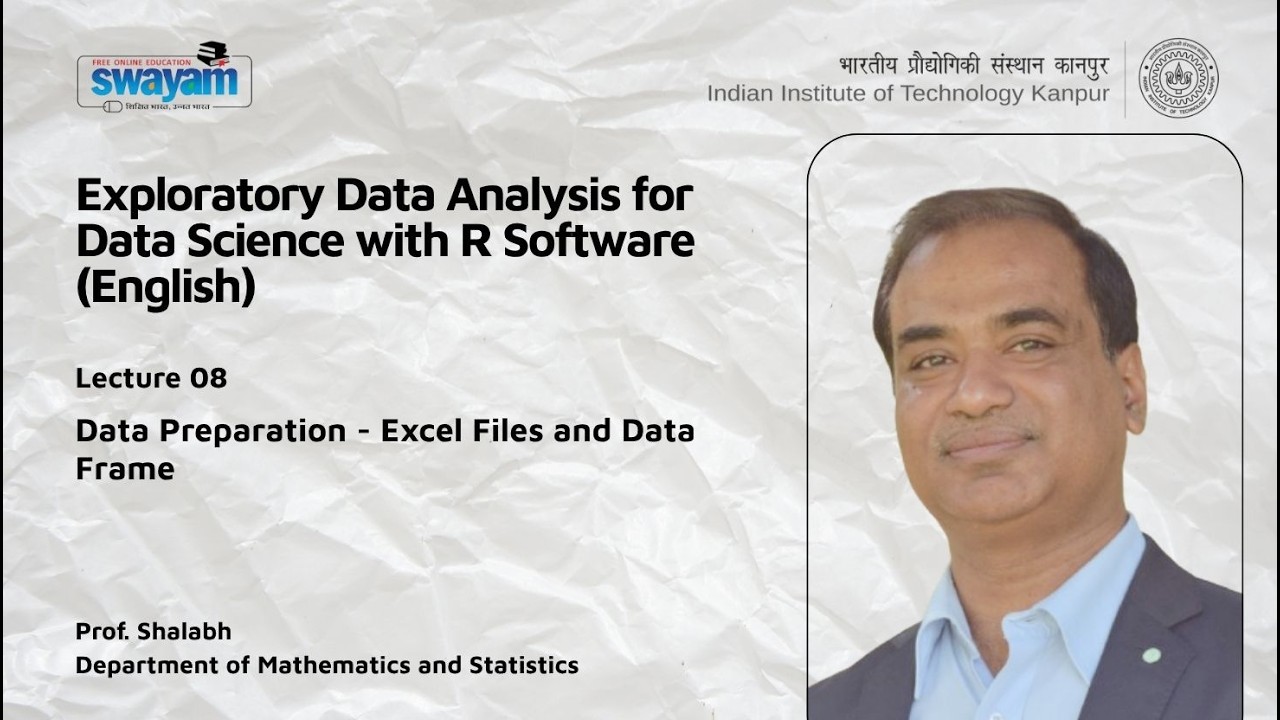 Lecture 08: Data Preparation - Excel Files and Data Frame - YouTube