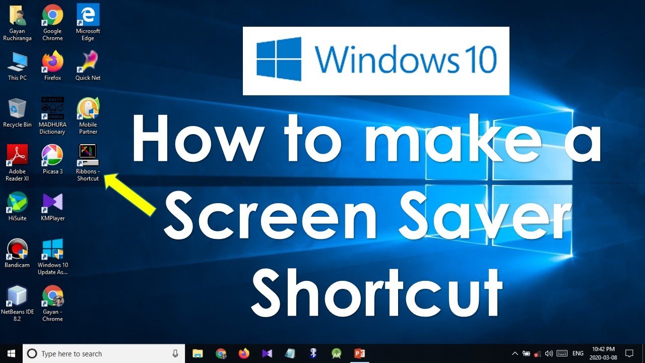 win 10 make screensaver start