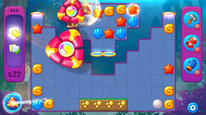 Fishdom 🐠🐟 Level 484 - ALL BOOSTERS GAMEPLAY