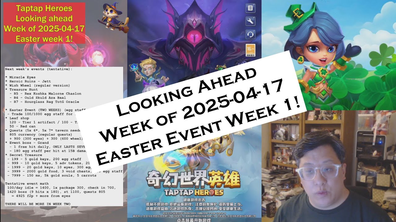 Taptap Heroes - Looking Ahead, Events for the Week of 2025-04-17 (Easter week 1)