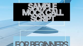 SAMPLE MOCK CALL SCRIPT FOR BEGINNERS | FLIGHT RESERVATION | TRAVEL ACCOUNT #customerservice #calls