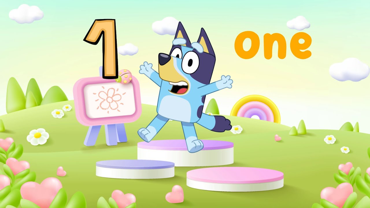 Bluey Numbers Song 1 to 5 | Learn to Count | Kidzstation