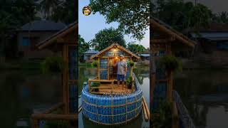 Bottle House on Water | Amazing Floating Home! #Shorts #FloatingHouse #BottleHouse #funny