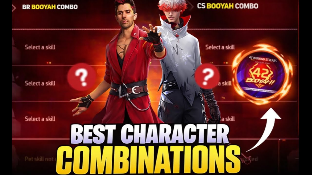 BR rank & CS rank Best Skill Combination | Best character combination in Free Fire