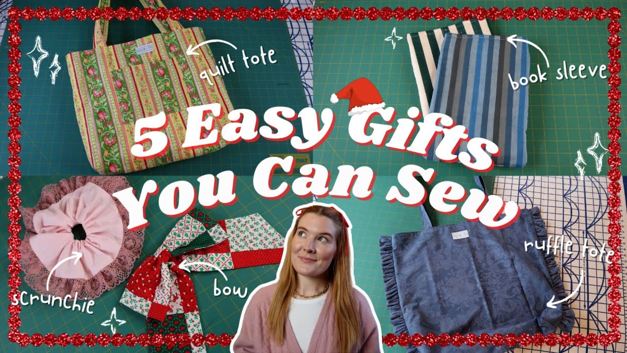 5 DIY Gifts You Can Sew At Home | Homemade Christmas Gifts (Beginner Sewing)