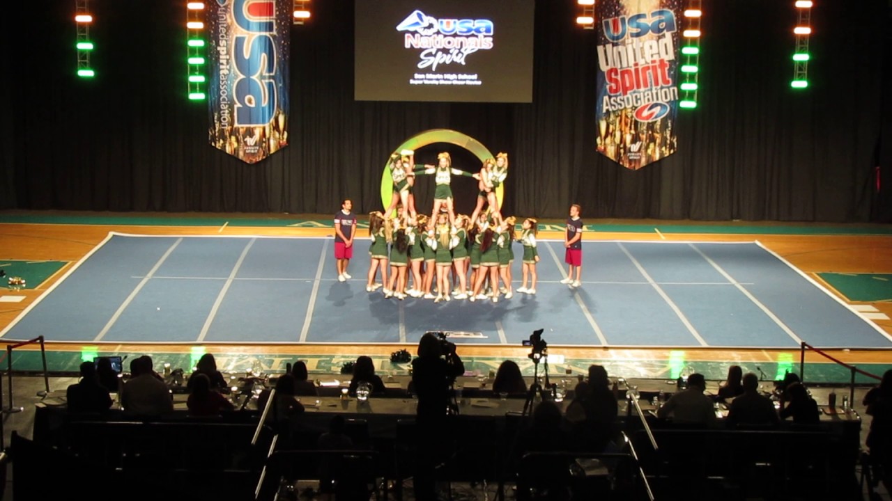 San Marin Varsity Cheer competing at Nationals 3-24-2017 - YouTube