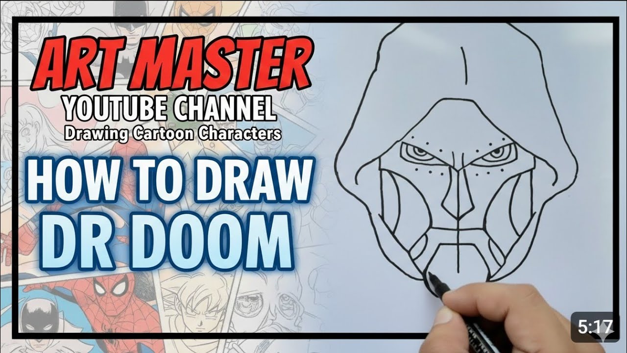 How to Draw DOCTOR DOOM | Step-by-Step Marvel Villain Tutorial