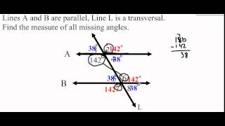 VIDEO - Finding Missing Angles in Parallel Lines