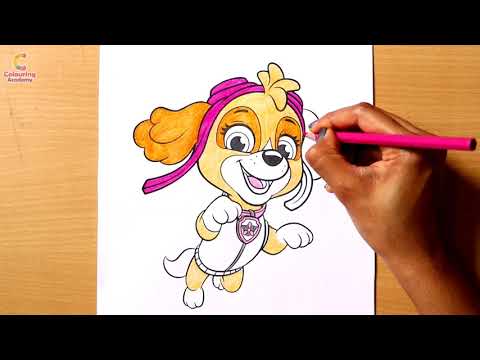 skye paw patrol coloring | paw paterol coloring pages - MyHobbyClass.com - Learn Drawing, Painting have with Art and