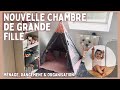 ROOM TOUR 👧🏻| NOUVELLE CHAMBRE DE GRANDE FILLE | MÉNAGE,RANGEMENT&amp;ORGANISATION |MySweetLittleBaby