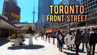 Toronto Walking Tour, Front Street Downtown Toronto Canada 🇨🇦 4K