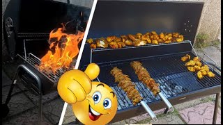 Argos home grill charcoal oil drum BBQ review #BBQ #Eidvlog