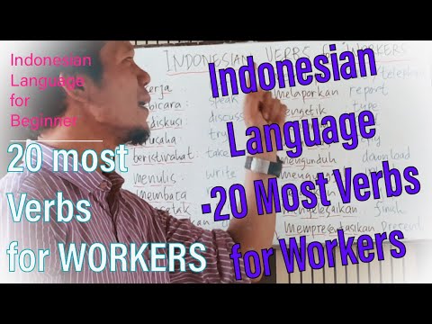 20 VERBS #indonesianlanguage mostly used by WORKERS ~ VOCABULARY of BAHASA INDONESIA