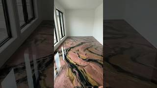 Luxury Emerald &amp; Pink Epoxy Floor Makeover ✨💖