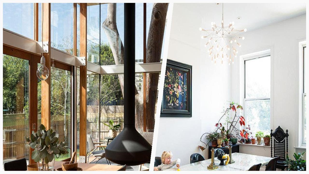 75 Medium Tone Wood Floor And Orange Floor Dining Room Design Ideas You'll Love ♡