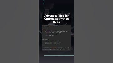 Advanced Tips for Optimizing Python Code #ai #artificialintelligence #machinelearning #aiagent