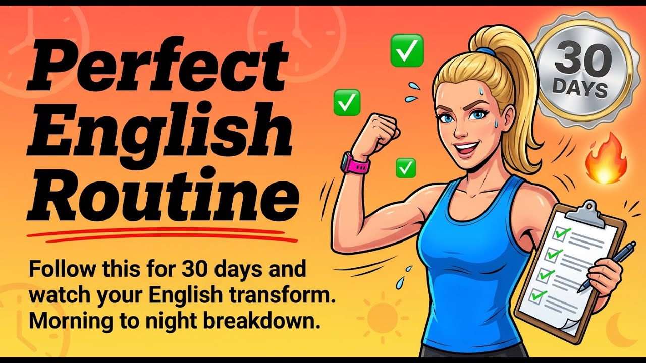 The Perfect Daily Routine to Master English || Follow This for 30 Days 🔥