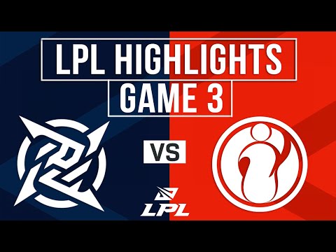 NIP vs IG Highlights Game 3 | LPL 2025 Split 2 | Ninjas in Pyjamas vs Invictus Gaming