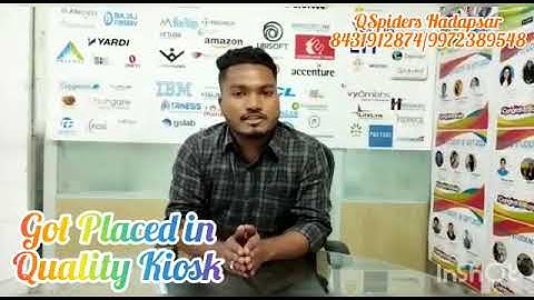 QSPIDERS/JSPIDERS HADAPSAR STUDENT GOT PLACED AS SOFTWARE ENGINEER