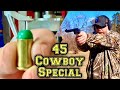 45 cowboy special with lee 452160rf bullet and trail boss in the cimarron pistoleer  first time