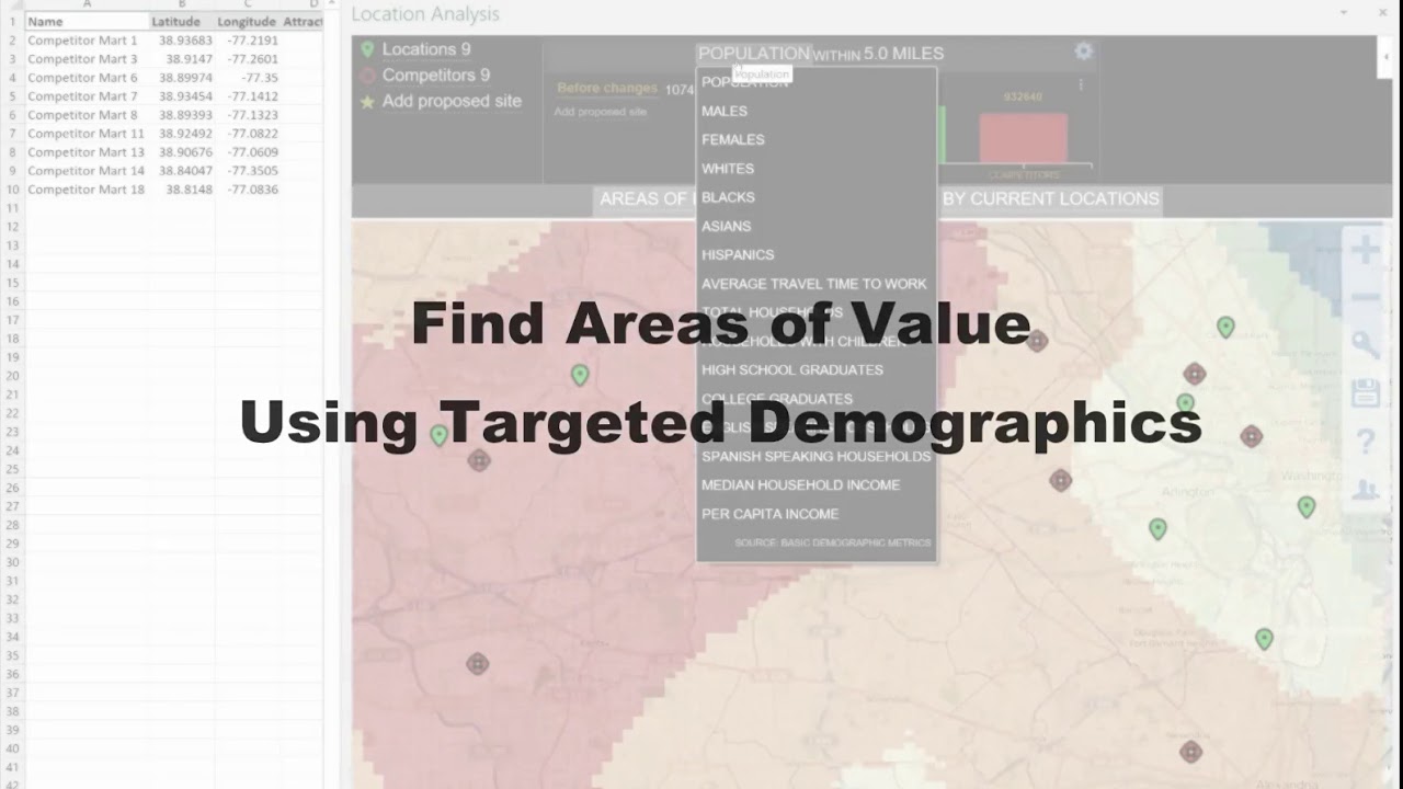 Location Analysis for Excel (Trailer)