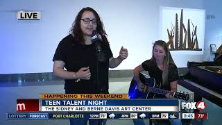 Teens practice to compete in Teen Talent Night - Emily and Nina perform