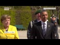 Obama-Besuch in Hannover: Empfang des US-Präsidenten mit militärischen Ehren am 24.04.2016