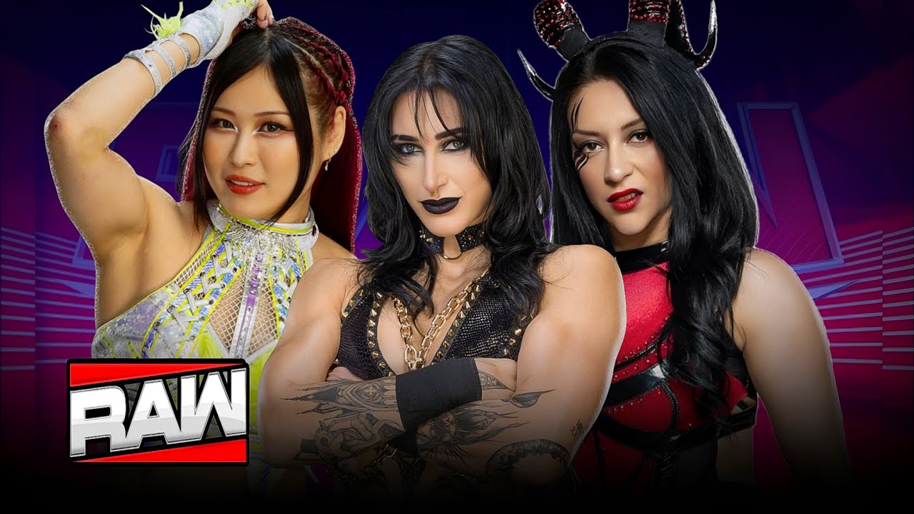 Rhea Ripley vs Iyo Sky vs Stephanie Vaquer Full Match WWE RAW ...