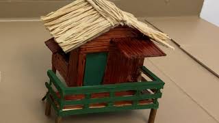 DIY Christmas Miniature House and Church made from cardboard