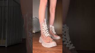 ▶️ Crystal Clear Platform Rain Boots – rainy days look cooler now ( # 0000 )