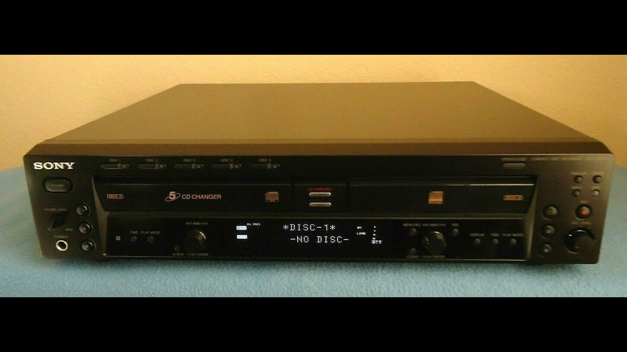 Sony RCD-W500C 5 CD Changer Recorder - Erase, Recording and Playback Test  ____________ sn: 8970878