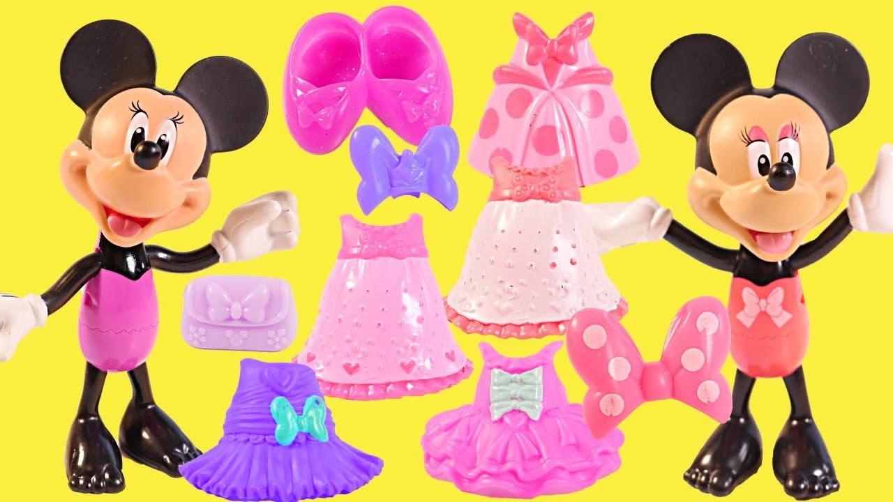 zapatilla representación Silla Vistiendo a Minnie Mouse Ropa y Accesorios Fashion - Mix and Match Change  Clothes - YouTube
