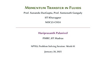 Week 01 | Momentum Transfer in Fluids | NPTEL Problem Solving Session
