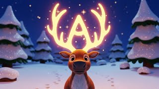 Santa’s Reindeer Alphabet Rhyme for Kids | Learn ABC Letters with Santa & Reindeer, Christmas