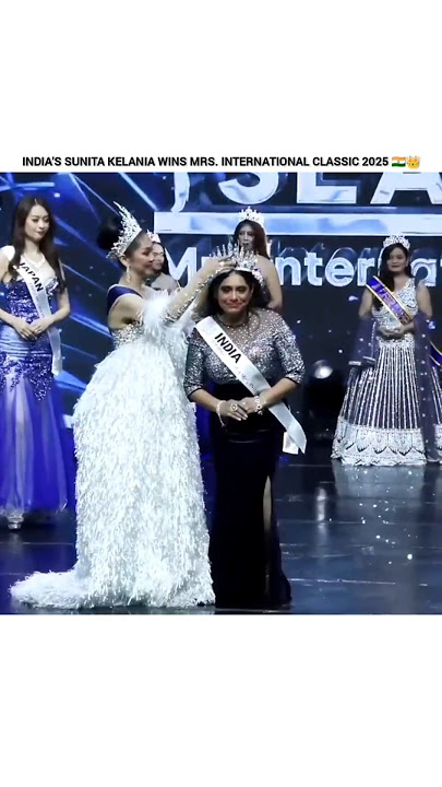 Congratulations 🎉 Sunita kelania on winning Mrs international classic 2025 🇮🇳👑#prideofindia #shorts