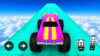 Monster Truck Impossible Sky Ramp Stunt Challenge | Crazy Car Driving Game Gameplay (4K) screenshot 3
