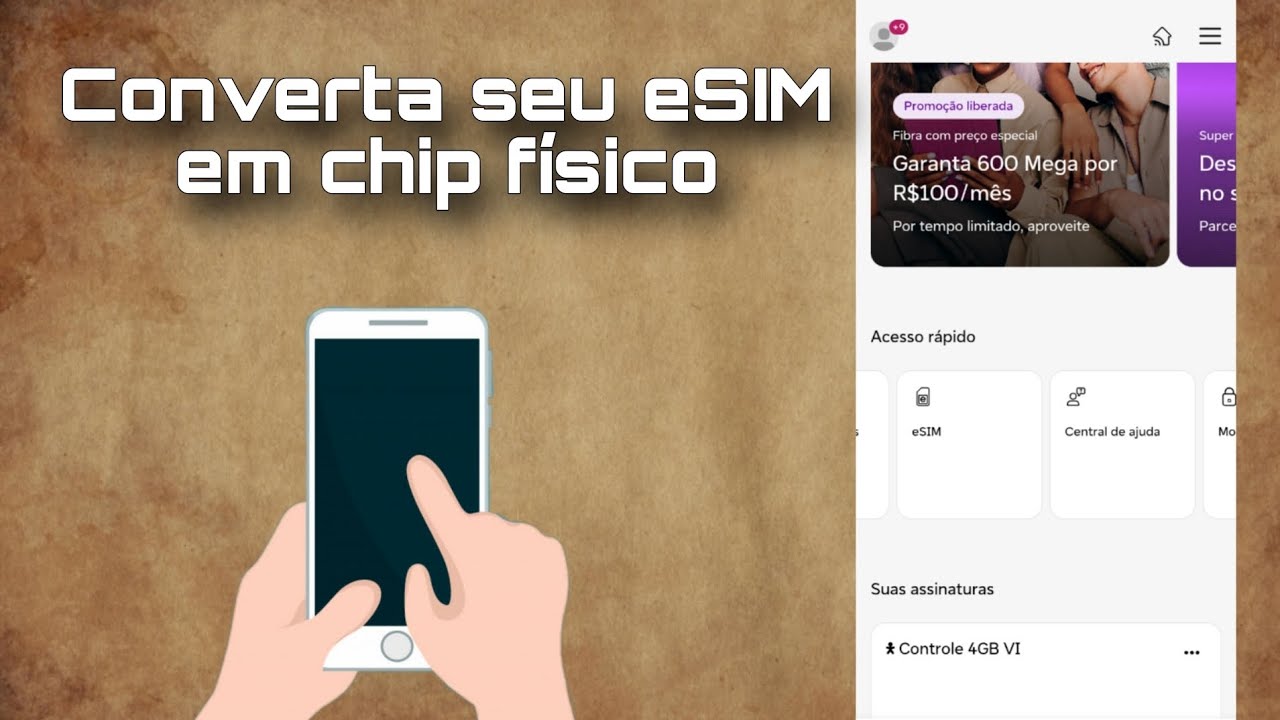 Como converter eSim da Vivo em chip físico 
