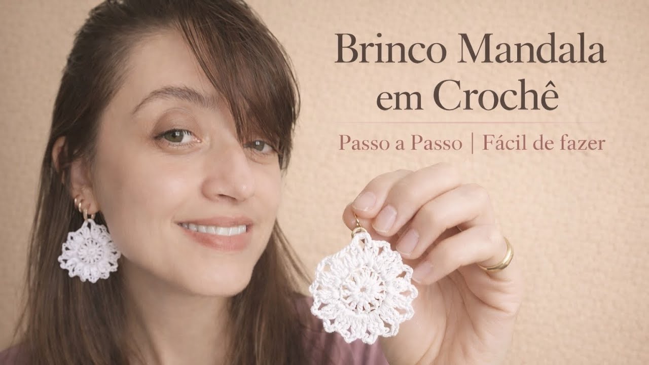 Brinco mandala em crochê | fácil de fazer 