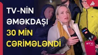 Canlı yayımda plakat tutan əməkdaş mediaya danışdı