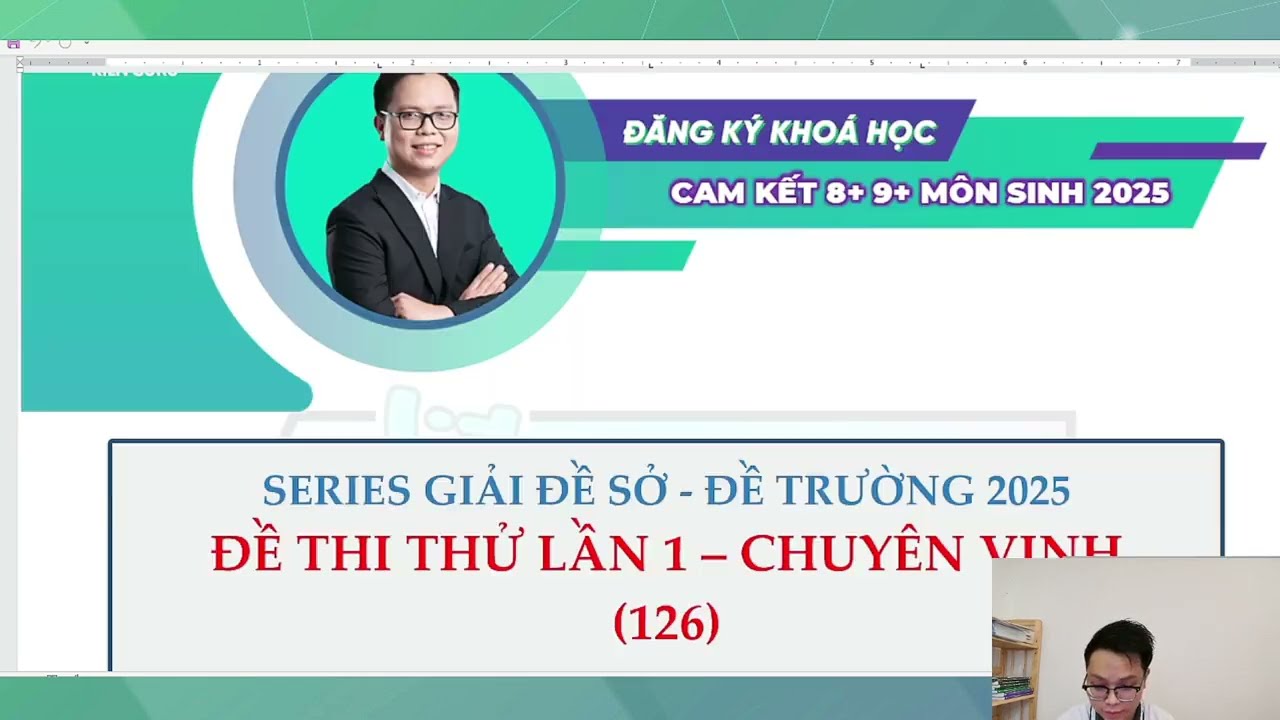 GIẢI ĐỀ THI THỬ LẦN 1 CHUYÊN VINH || Series giải đề Sở - đề trường năm 2025 - Đề 11