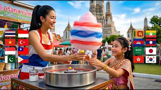 Which country s cotton candy would you buy for your daughter first AI Food ASMR