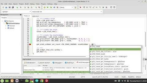 GTK   GtkStackSideBar Part 01