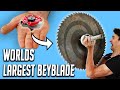 Worlds Largest Beyblade Destroys A House!