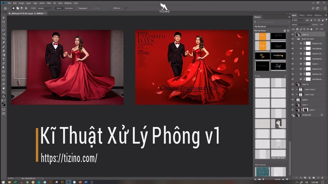 Xử Lý Phông Nền Chụp Ảnh Cưới Studio Với Kỹ Thuật